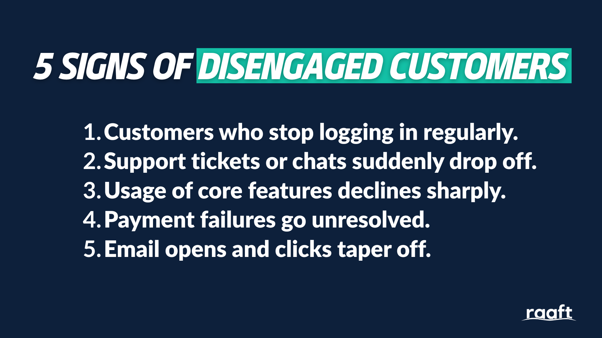 5 signs of disengaged customers
