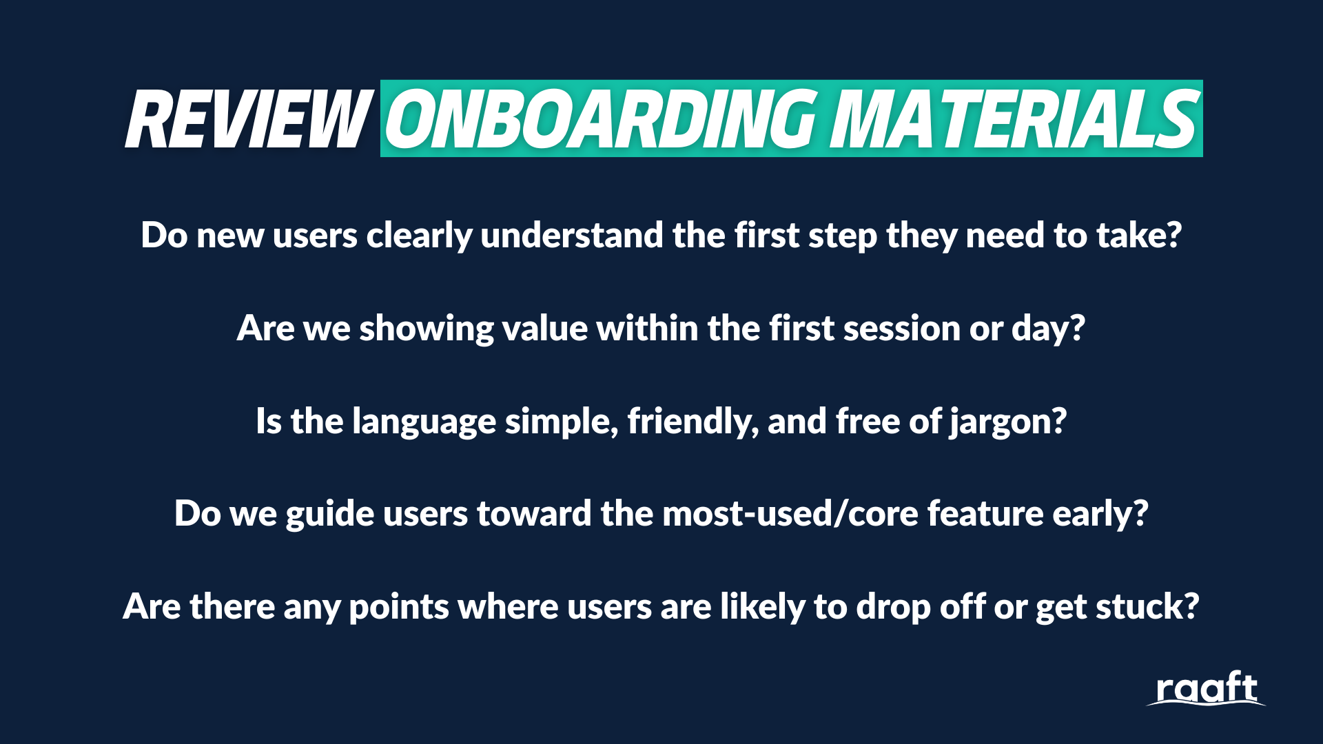 Review onboarding materials