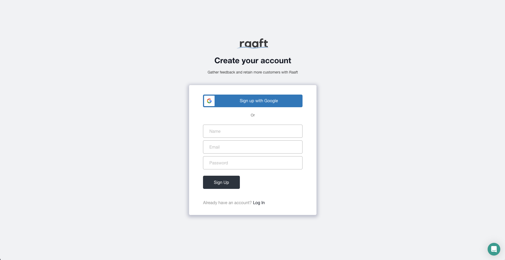 Raaft Sign Up