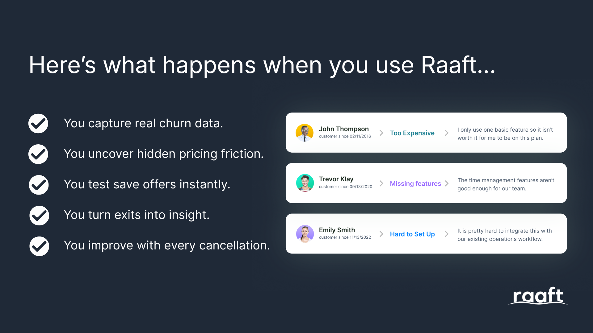 What happens when you use Raaft